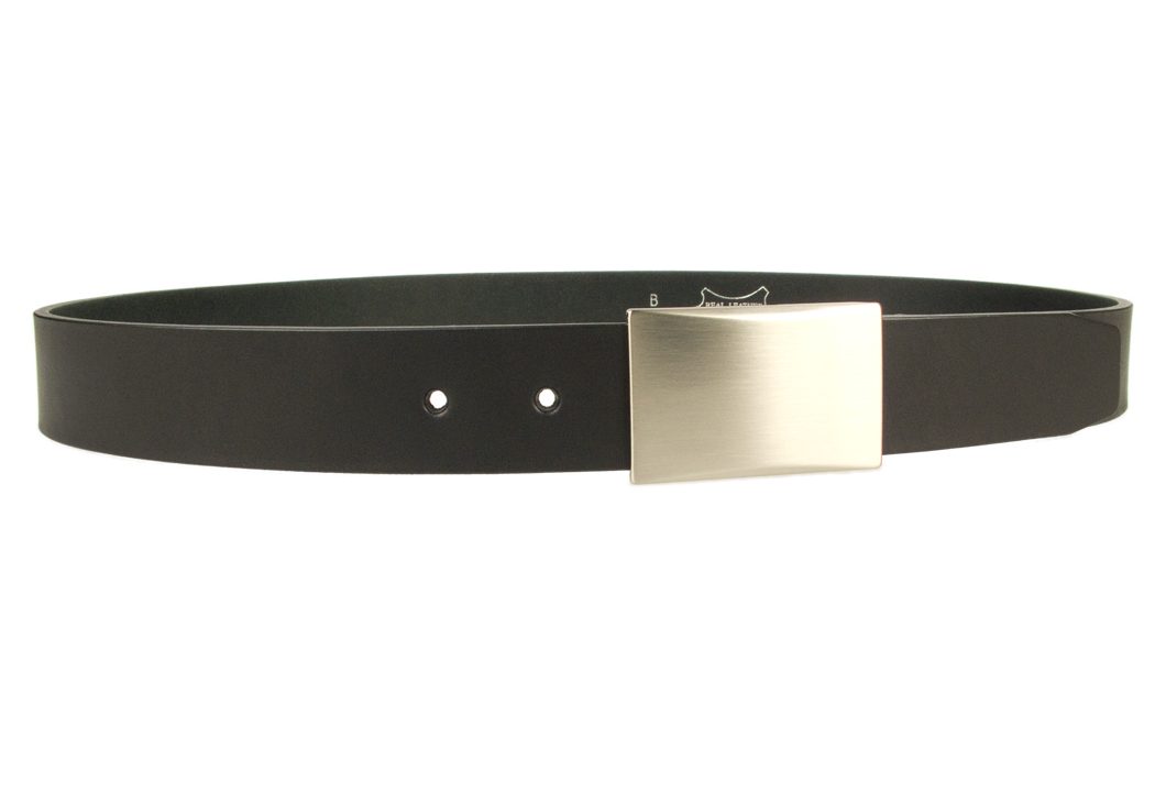 Mens Leather Belt With Plate Buckle - Belt Designs