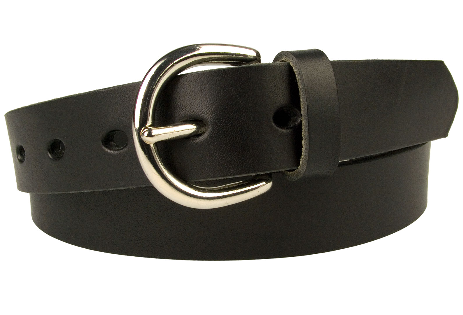 Womens Black Leather Belt Made In UK 1 